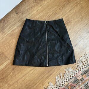 H&M Faux Leather Mini Skirt - Size 6